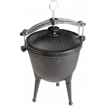 MASTER GRILL Ketaus medžioklinis katilas MG629 – 8L, iš anksto gruntuotas, laužo ir lauko gaminimui