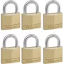 Master Lock 140EURSIX 6 vienodų spynų rinkinys su 22 mm žalvariniu korpusu