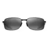 MAUI JIM 797-2M Unisex Cat Eye Akiniai, Mat Juodi, Neutraliai Pilki 57mm