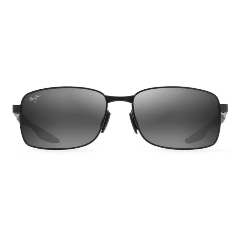 MAUI JIM 797-2M Unisex Cat Eye Akiniai, Mat Juodi, Neutraliai Pilki 57mm