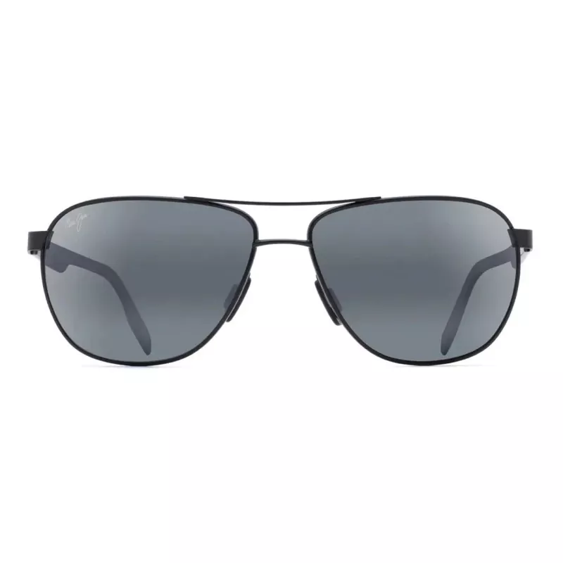 MAUI JIM Vyriški poliarizuoti akiniai nuo saulės 728-2M – Matinis juodas rėmelis, neutraliai pilki lęšiai