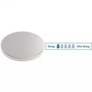 MAUL savaiminio klijavimo neodimio magneto diskas, 10 mm skersmens, 1 mm storio, nikeliuotas, 0,5 kg laikomoji galia, 1 vnt., 6167196