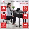 MCN Maclean Sulankstomas stalas, juodas, mobilus, 100x73 cm, max. 50 kg, kampinis, L formos, MC-126 L/B