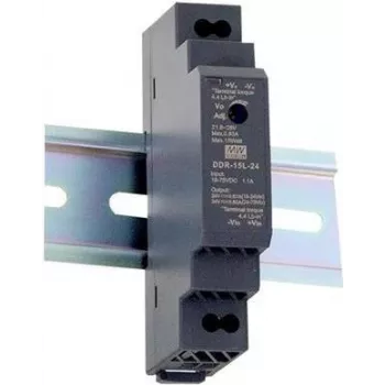 MEAN WELL DDR-15G-15 DIN bėgio maitinimo šaltinis 15W 15V 1A itin platus įėjimas