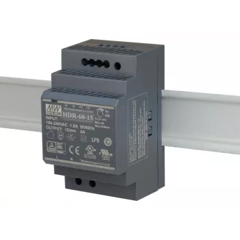 Mean Well HDR-60-15 15V/60W/4A DIN Rail maitinimo blokas