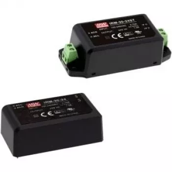MEAN WELL IRM-30-12 užkapsuliuotas AC/DC maitinimo šaltinio modulis 30W 12V 2.5A PCB montavimui 85-264VAC ITE 60950/62368 juodas