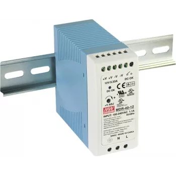 MEAN WELL MDR-40-12 DIN bėgio maitinimo šaltinis 12V DC 3.33A 40W