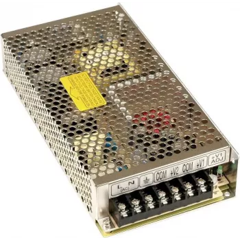 MEAN WELL RD-125B 125W dvigubos išėjimo įtampos AC/DC maitinimo šaltinis 5V 15A ir 12V 8A, uždarame korpuse, tvirtinamas prie šasi