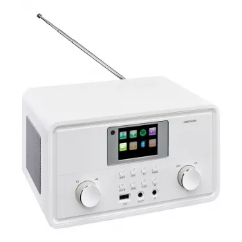 MEDION MD 88069 internetinis radijo imtuvas su DAB+, FM, Bluetooth ir Wi-Fi, baltas