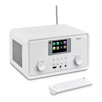 MEDION MD 88069 internetinis radijo imtuvas su DAB+, FM, Bluetooth ir Wi-Fi, baltas