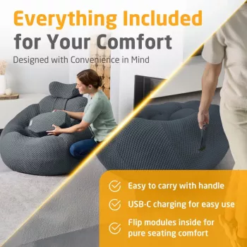 Medisana RS150 Bubble Sofa su masažu, tamsiai pilka | Kur.lt