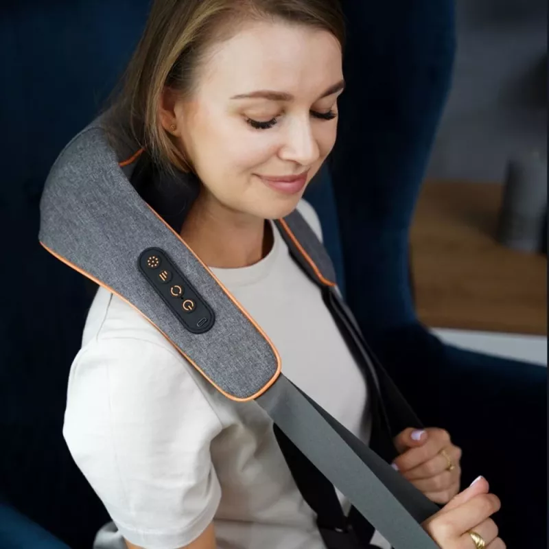 Medivon Collar Simple 2 Shiatsu kaklo ir pečių masažuoklis su šiluma, juoda