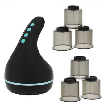 MEDIVON Eclipse Cupping Massager su taurelėmis – dinaminė vakuuminė terapija, raudona šviesa ir šiluma, 12 lygių, belaidis