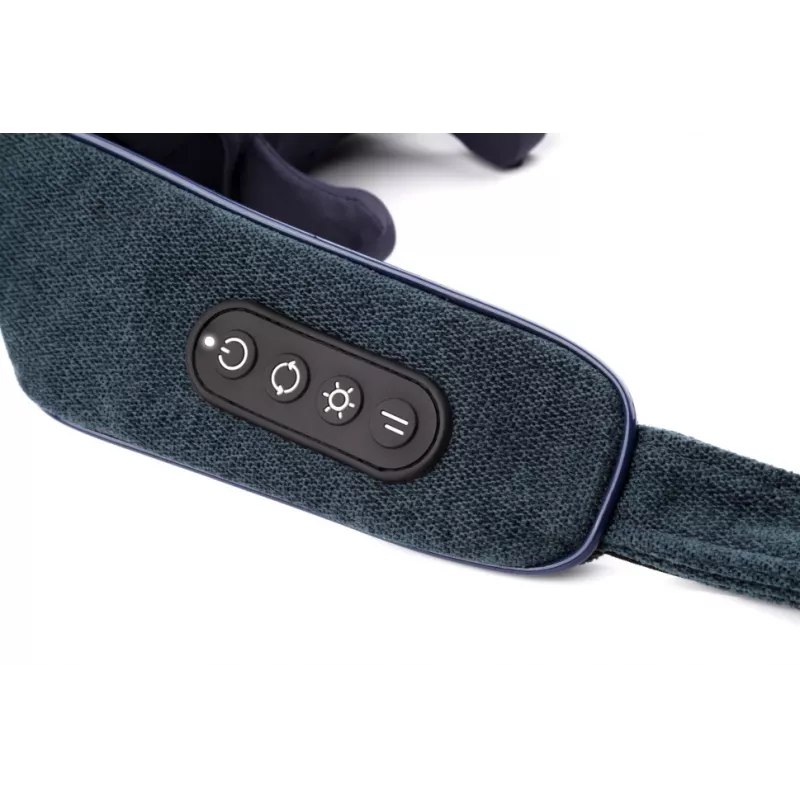 Medivon Hyperion Collar Shiatsu kaklo ir pečių masažuoklis su šiluma, 8 masažo galvutės, 3 intensyvumo lygiai, juoda/pilka