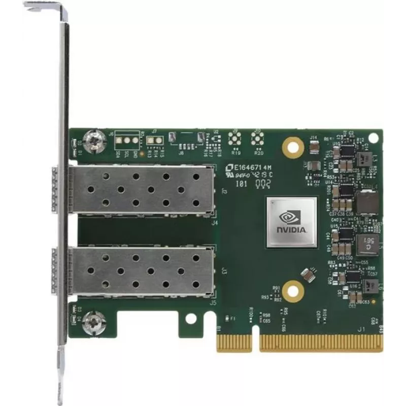 Mellanox NVIDIA ConnectX-6 Lx EN tinklo adapteris - Crypto Disabled su Secure Boot - PCIe 4.0 x8 - 2x SFP28 25GbE
