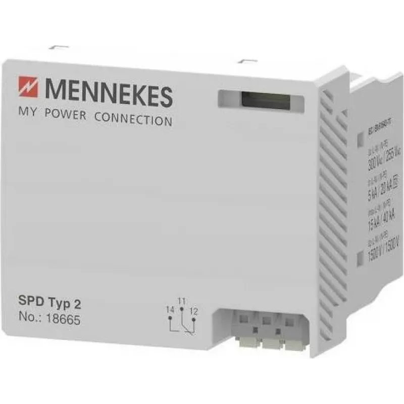 MENNEKES AMTRON 4Y/4B 500/700 viršįtampių apsaugos modulis (Type 2 SPD, 4 polių, 40 kA) 18665