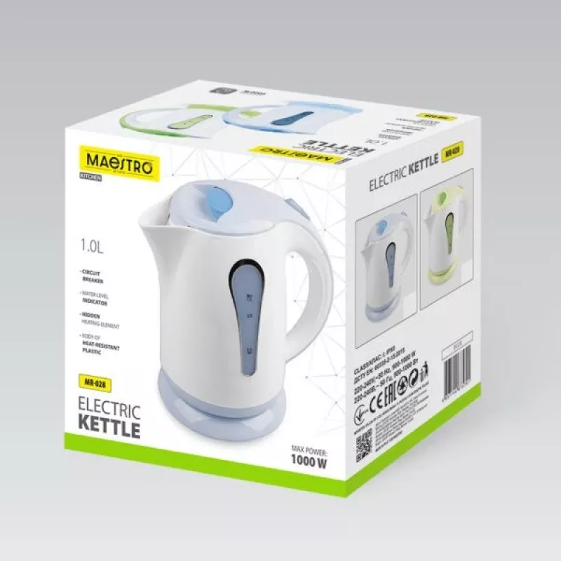 MEO MAESTRO elektrinis virdulys 1,7 l 2200 W mėlynas MR-031-BLUE