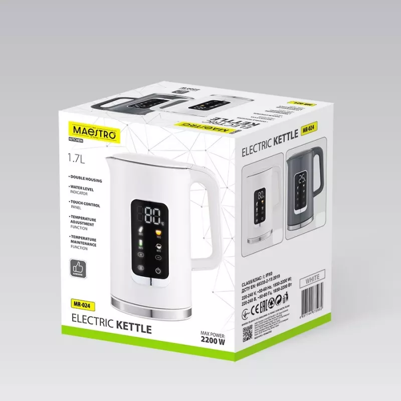 MEO Maestro elektrinis virdulys MR-024-GREY 1,7 l 2200 W pilkas