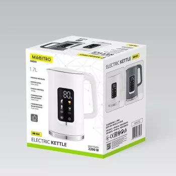 MEO Maestro elektrinis virdulys su temperatūros reguliavimu 1,7 l 2200 W baltas