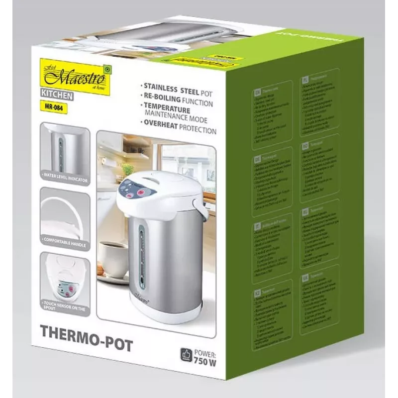 MEO MR-084 4.5L elektrinis vandens šildytuvas ir dozatorius, 750W, nerūdijantis plienas