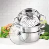MEO MR-2900-24 MAESTRO puodas 24 cm 5.0 L nerūdijančio plieno su stiklo dangčiu, tinka indukcijai
