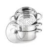 MEO MR-2900-24 MAESTRO puodas 24 cm 5.0 L nerūdijančio plieno su stiklo dangčiu, tinka indukcijai