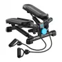 MERACH MR-2354B2 Mini Stepper su atsparumo juostomis, hidrauliniais cilindrais, LCD ekranu, juodas