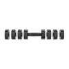 MERACH MR-2444 Reguliuojami hanteliai (2 vnt. rinkinys) - 2,5-24 kg, 15 nustatymų, sukimo ratukas, juoda/raudona