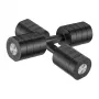MERACH MR-2444 Reguliuojami hanteliai (2 vnt. rinkinys) - 2,5-24 kg, 15 nustatymų, sukimo ratukas, juoda/raudona