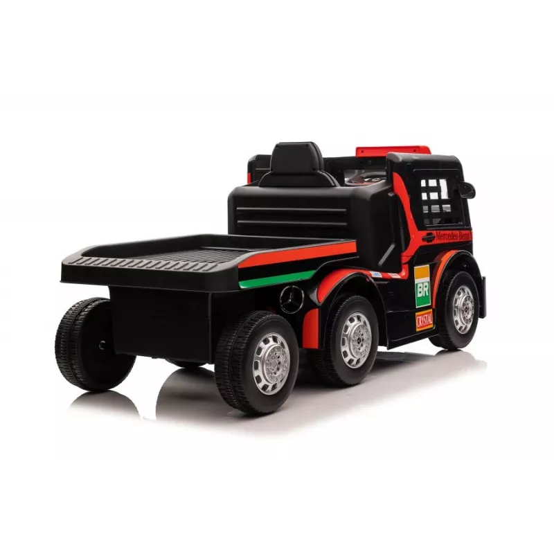 Mercedes Truck + Trailer XMX622B baterijomis maitinamas žaislas su LED šviesomis ir raudonu LCD ekranu