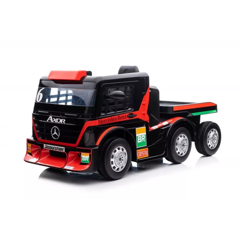 Mercedes Truck + Trailer XMX622B baterijomis maitinamas žaislas su LED šviesomis ir raudonu LCD ekranu
