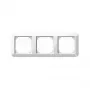 MERTEN 389319 Rėmelis 3-jų vietų, System M, Polar White Brilliant, blizgus
