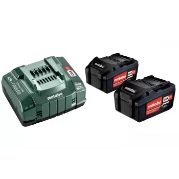 Metabo 18V LiHD 5.5Ah akumuliatorių ir ASC 145 Air Cooled įkroviklio rinkinys (2 akumuliatoriai)