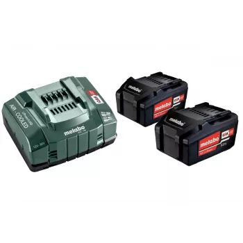 Metabo 18V LiHD 5.5Ah akumuliatorių ir ASC 145 Air Cooled įkroviklio rinkinys (2 akumuliatoriai)