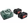 Metabo 18V LiHD 5.5Ah akumuliatorių ir ASC 145 Air Cooled įkroviklio rinkinys (2 akumuliatoriai)