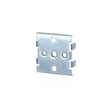 METZ BTR Hutschienenadapter mini (1308990111-I) – DIN bėgio adapteris Keystone ir šviesolaidiniams moduliams, 35 mm, šviesiai pilkas