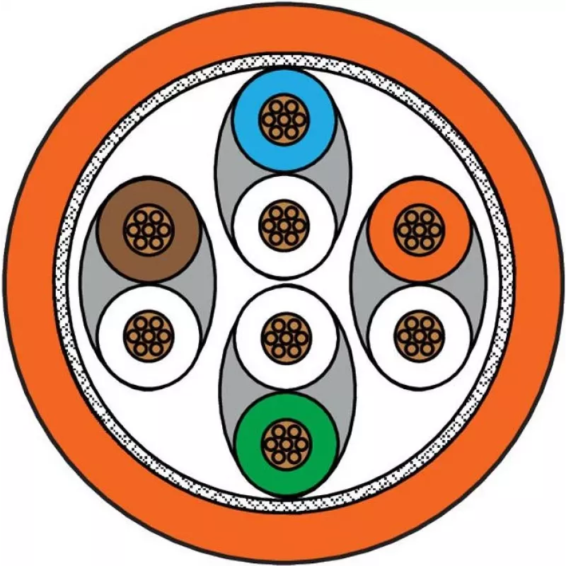 METZ CONNECT 1308453001-E Cat6a SF/UTP tinklo jungiamasis kabelis 3 m oranžinis