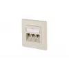 METZ CONNECT BTR IT CONNECT E-DAT modul 3x8(8) UP - įleidžiama tinklo rozetė, 3 prievadų RJ45, CAT 6, ekranuota, perlamutrinė balta (RAL 1013) 1309131001-E