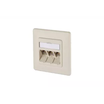 METZ CONNECT BTR IT CONNECT E-DAT modul 3x8(8) UP - įleidžiama tinklo rozetė, 3 prievadų RJ45, CAT 6, ekranuota, perlamutrinė balta (RAL 1013) 1309131001-E