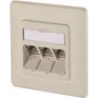 METZ CONNECT BTR IT CONNECT E-DAT modul 3x8(8) UP - įleidžiama tinklo rozetė, 3 prievadų RJ45, CAT 6, ekranuota, perlamutrinė balta (RAL 1013) 1309131001-E