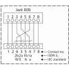 METZ CONNECT BTR UAE 25x8(8) Cat.6 ekranuotas pach panelis, 25 prievadų, 1U, šviesiai pilkas 130887-E