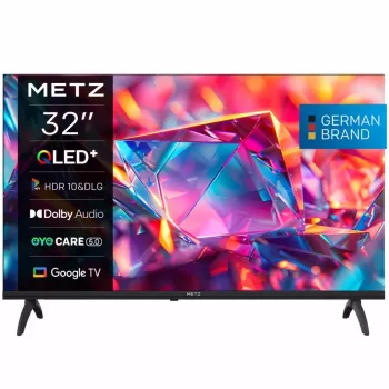 Metz MQH7030Z 32 colių HD Ready išmanusis televizorius, juodas