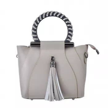 MIA TOMAZZI moteriškas petinukas WB201297GREY (21x18x7 cm) pilka natūrali oda
