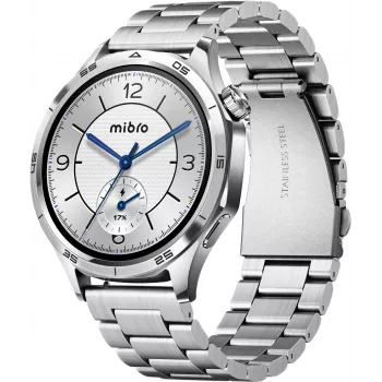 Mibro Watch GT išmanusis laikrodis su 1,75 inch HD TFT ekranu, sidabrinis (2 dirželiai)