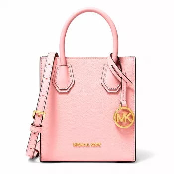 Michael Kors Moteriškas Ginny Crossbody Krepšys iš Safiano Odos, Pudros Rožinė, 15x17x6 cm