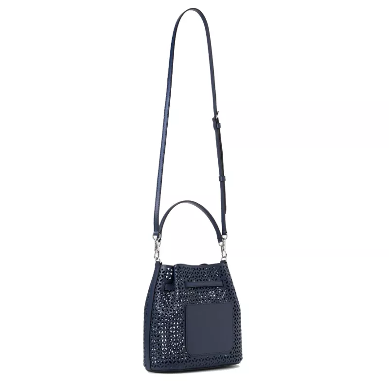 Michael Kors Jet Set Navy Signature Logo crossbody krepšys 35S6S2ZC1YNAV
