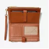 Michael Kors Jet Set Travel Continental Wristlet Wallet 35F8GTVW0LLUG – Saffiano Leather, Luggage, Gold-Tone Hardware