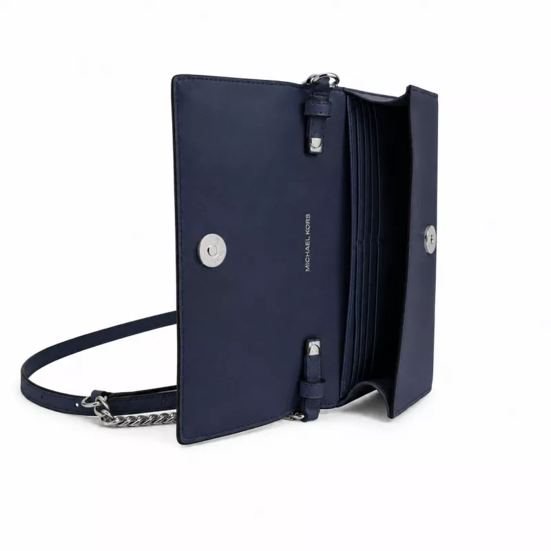 MICHAEL KORS Jet Set Travel Saffiano odinė peties rankinė Navy