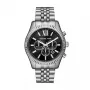 Michael Kors Lexington vyriškas kvarcinis chronografinis laikrodis MK8602, 45 mm, mėlynas ciferblatas, nerūdijančio plieno apyrankė