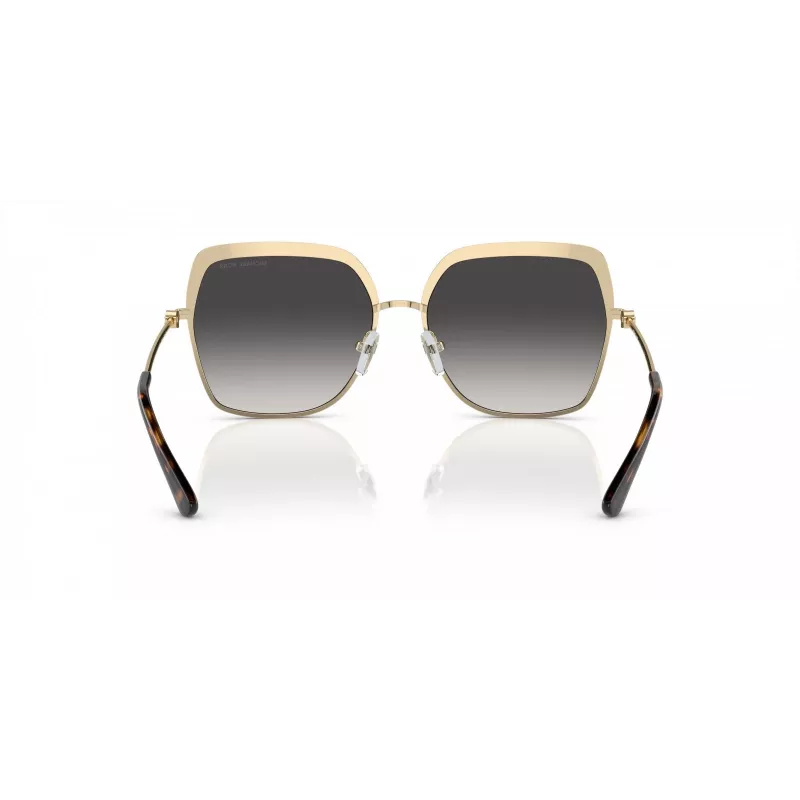 Moteriški akiniai nuo saulės Michael Kors MK1141-10188G – juodas acetatinis rėmelis, pilki gradientiniai lęšiai, 57 mm